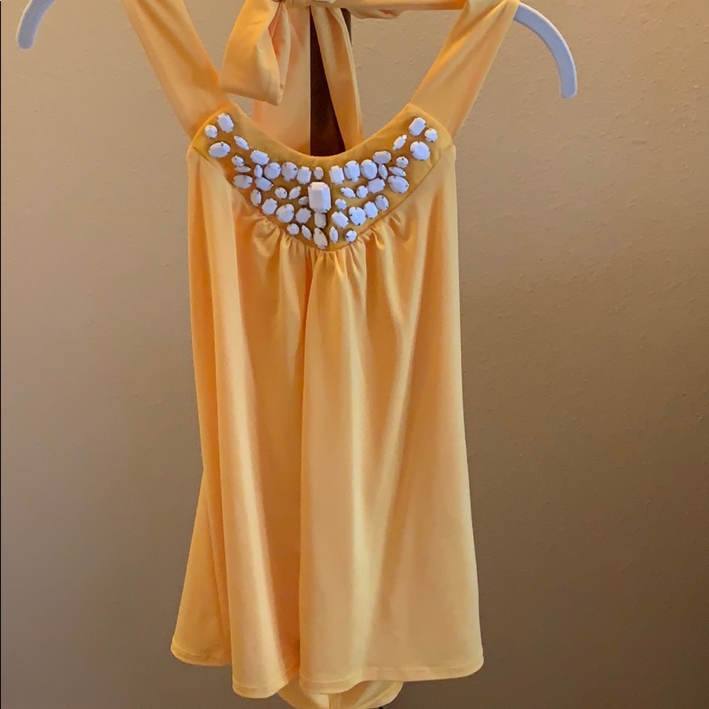 Bright yellow tank